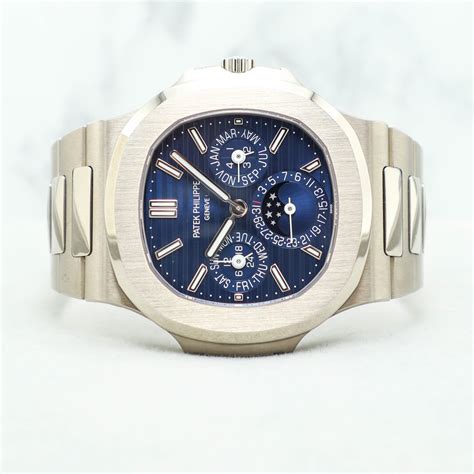 patek philippe nautilus white gold 5740-1g-001 with blue sunburst dial|5740/1g.